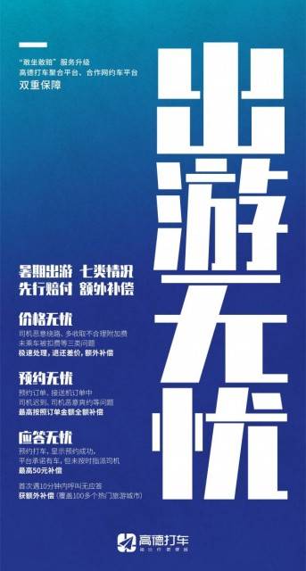 高德打车：乘客遇七类情况可获极速处理及额外补偿